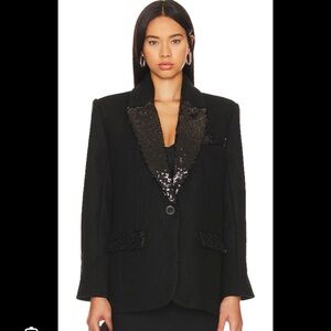 NBD Black Sequin Blazer